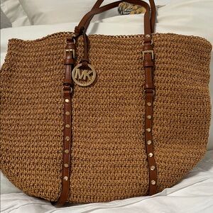 Michael Kors Brown Woven Tote